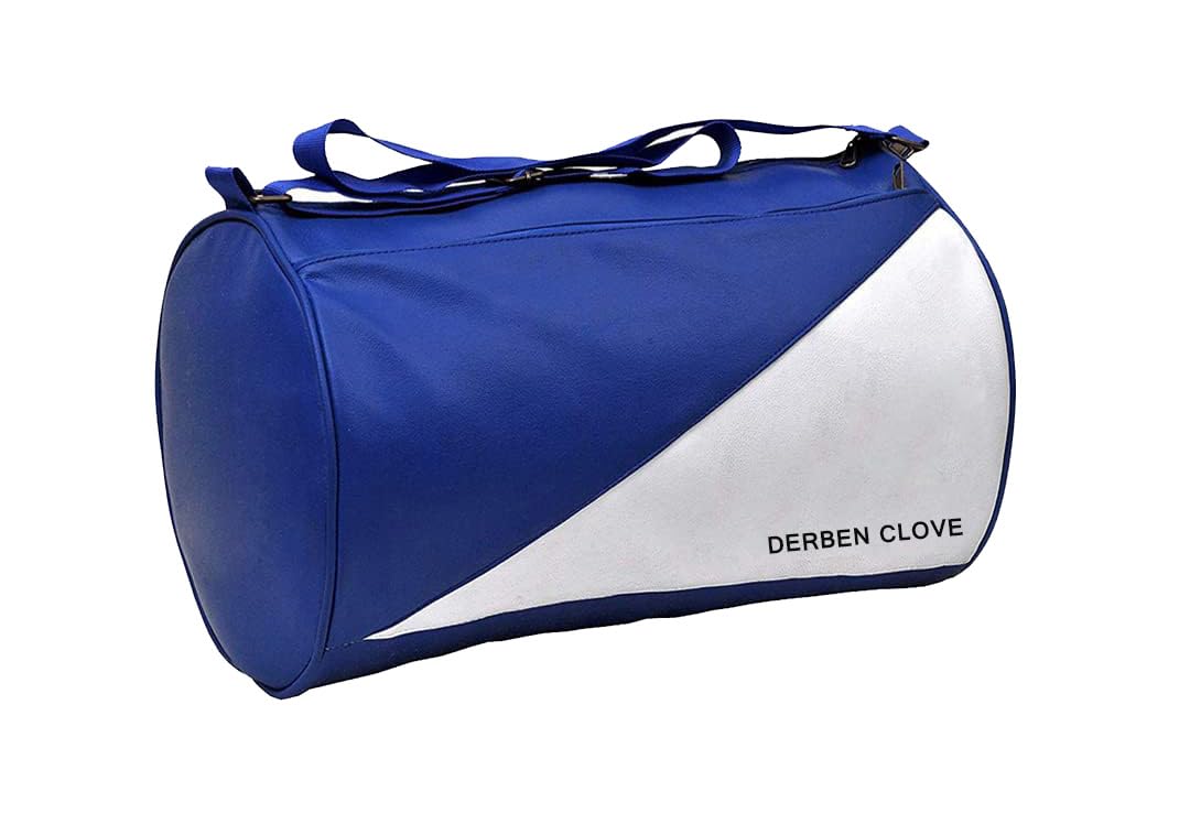 Sports Gym Duffel SideBag Shoulder Bag for Men and Women Blue White