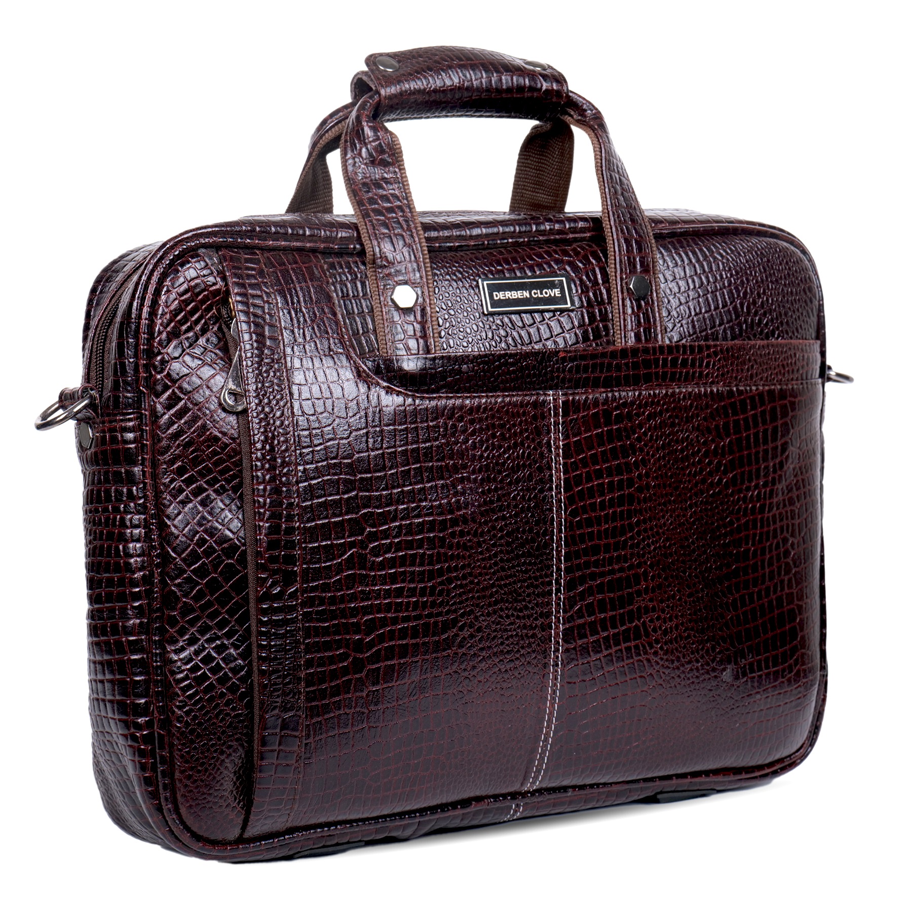 Genuine dlt Leather Business Briefcase Brown