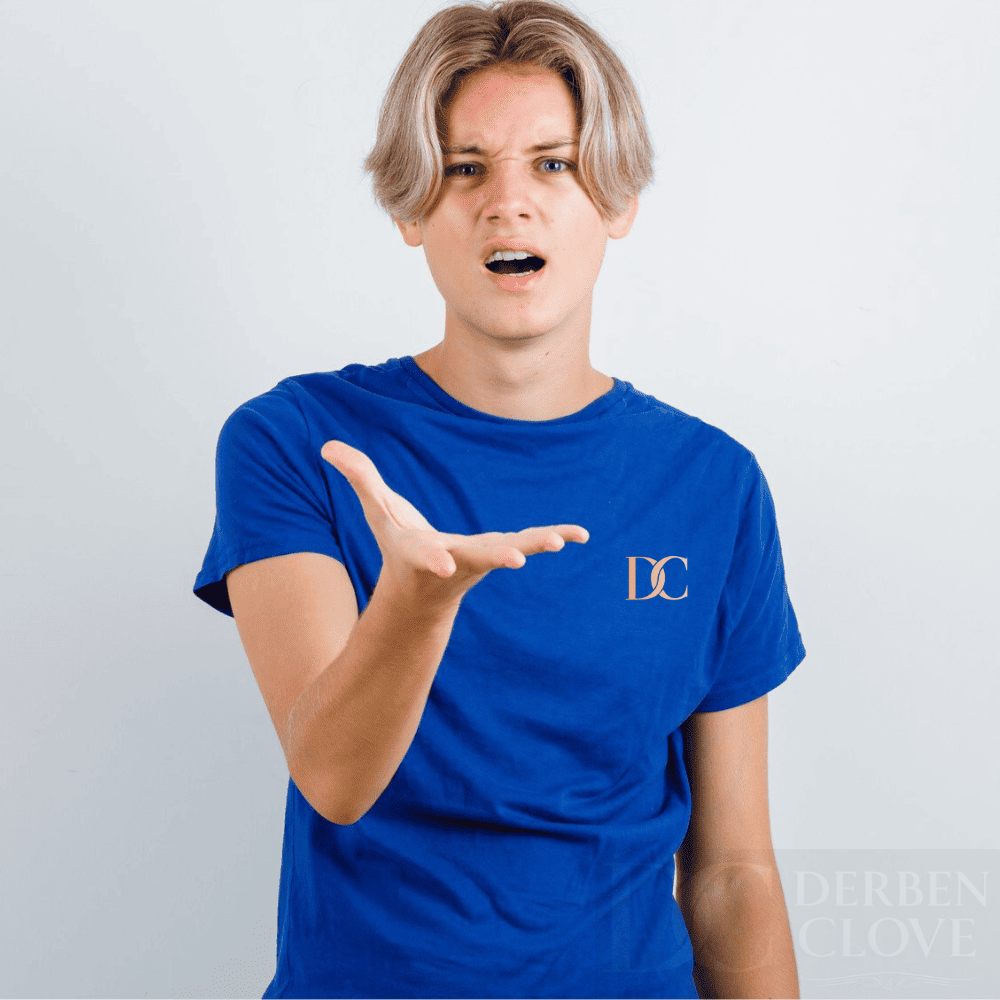 Unisex Branded Initials DC Tees lightweight Breathable TShirt Regular Fit - Royal Blue