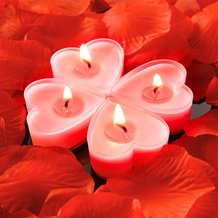 Derben Clove PINK Heart Shaped Candles Pack of 10