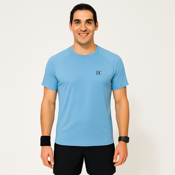 Sky Blue Sport T Shirt for Men Gym, Running, Football Wear