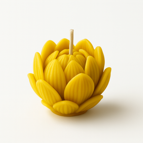 Soy Wax Rose Scented Candle Designer Aroma Fragrance Candle - YELLOW