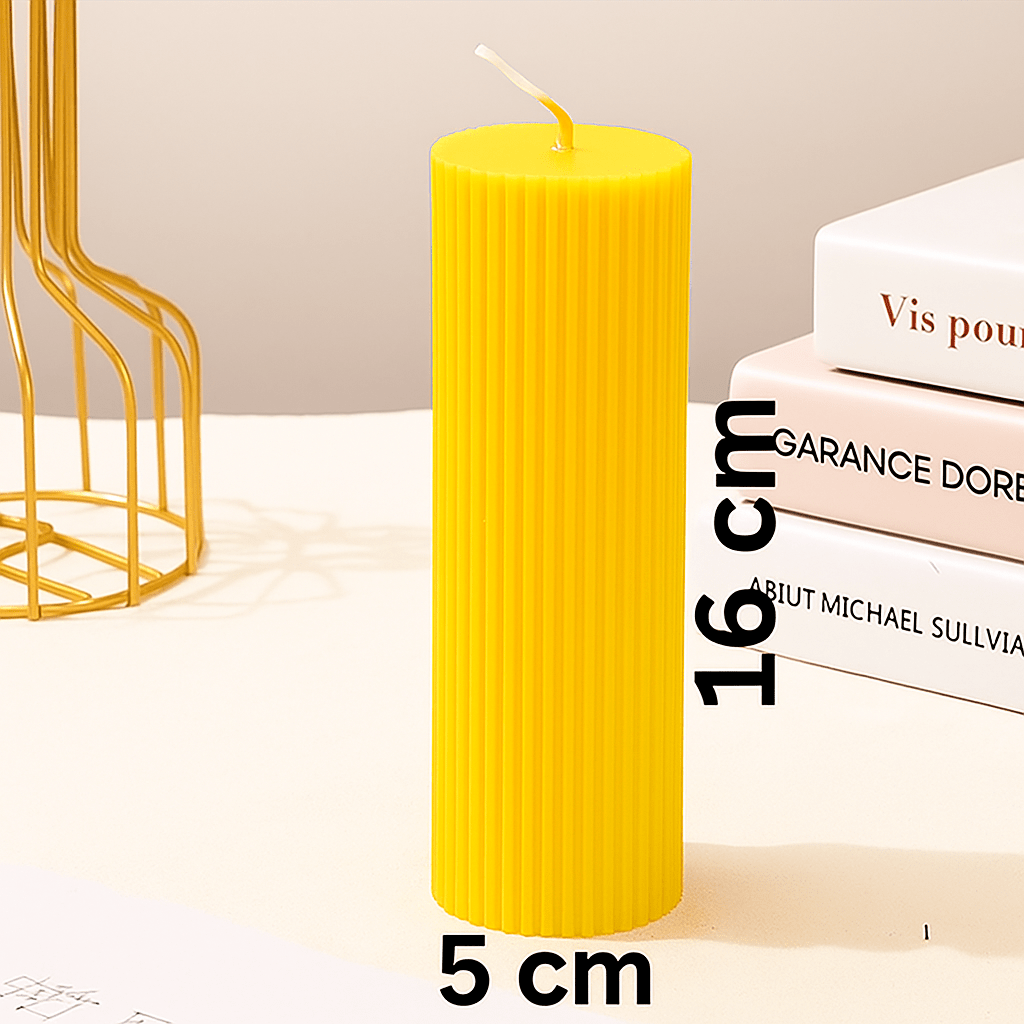 Luxury Spiral Pillar Scented Perfume Candle YELLOW