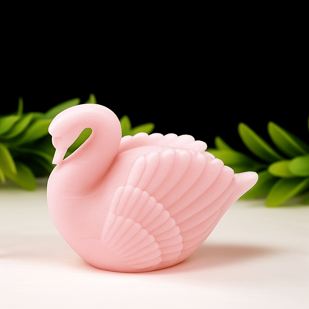 Scented Pink Swan Fancy Candle Designer SoyWax Candle Aroma Gift Set