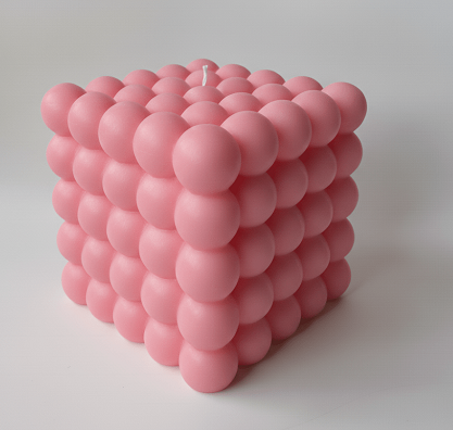 Best Bubbles Cube Scented Candle for Party and Festivals (pink)