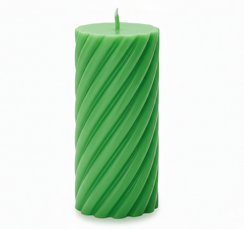 Big Spiral Pillar Scented Candle for Home and Party Green