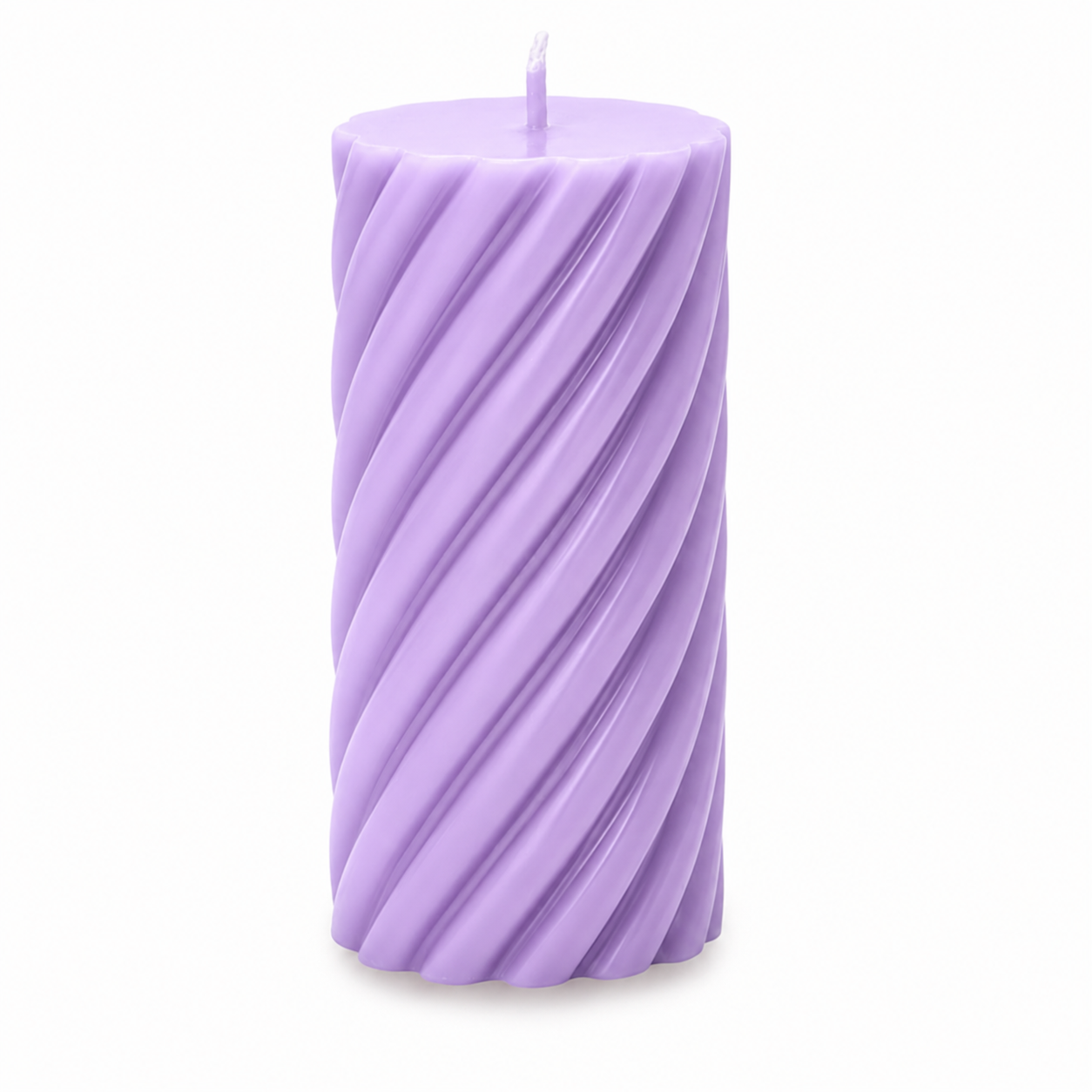 Big Spiral Pillar Scented Candle for Home and Party Purple