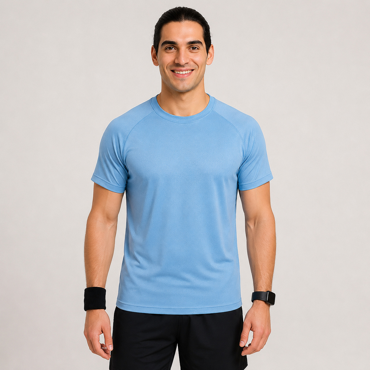 Sky Blue Sport T Shirt for Men Gym, Running, Football Wear