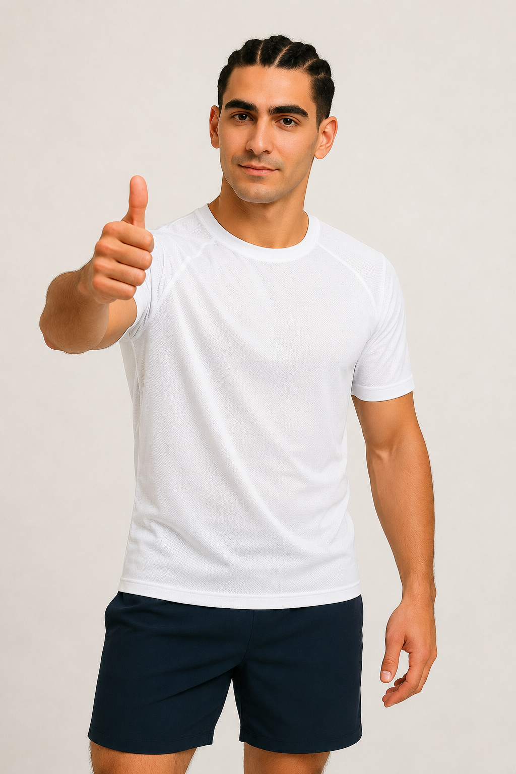 Men's White Sports T-Shirt – Gym, Running, Football, Workout Tee