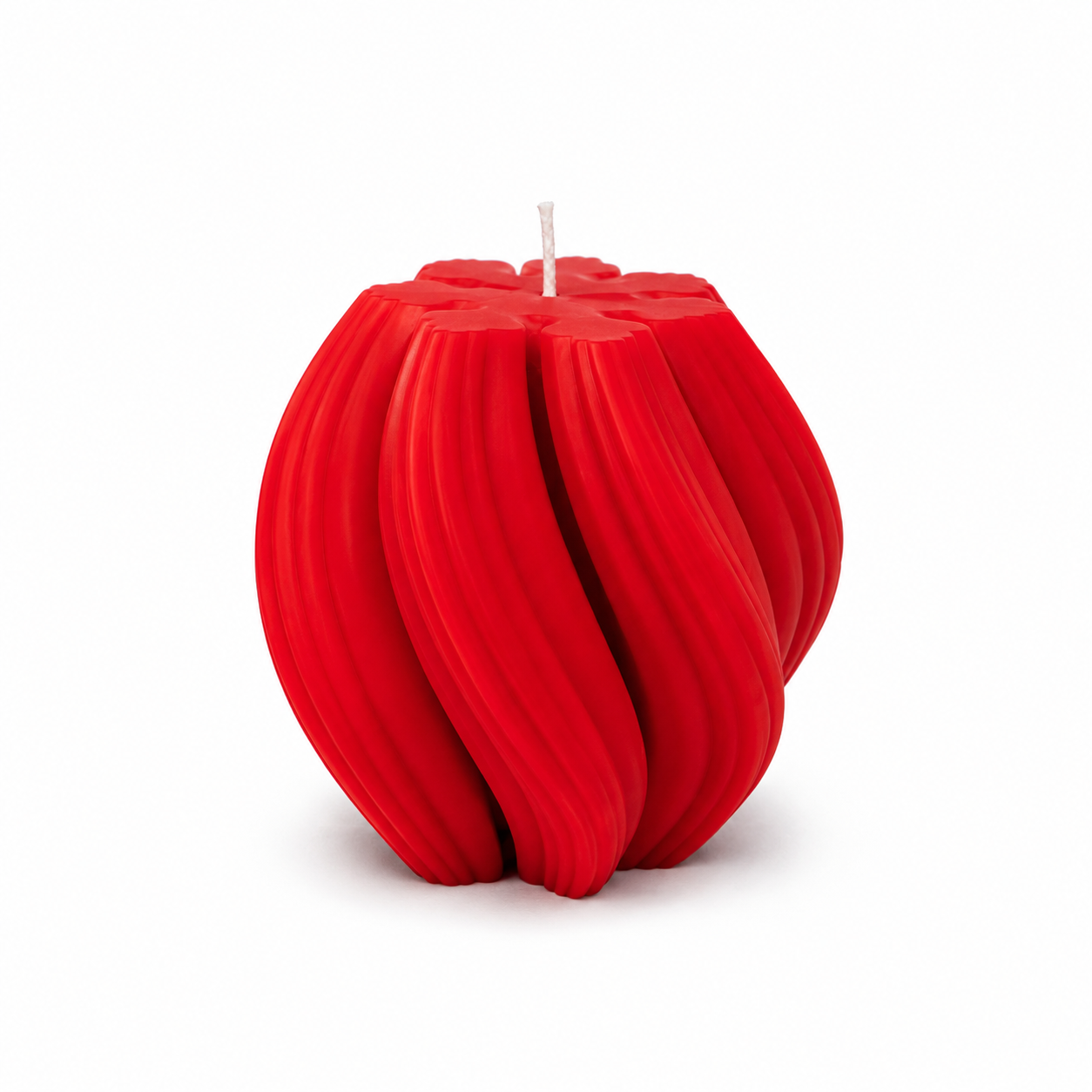 Luxury Red Sculptural Decorative Soy Wax Candle