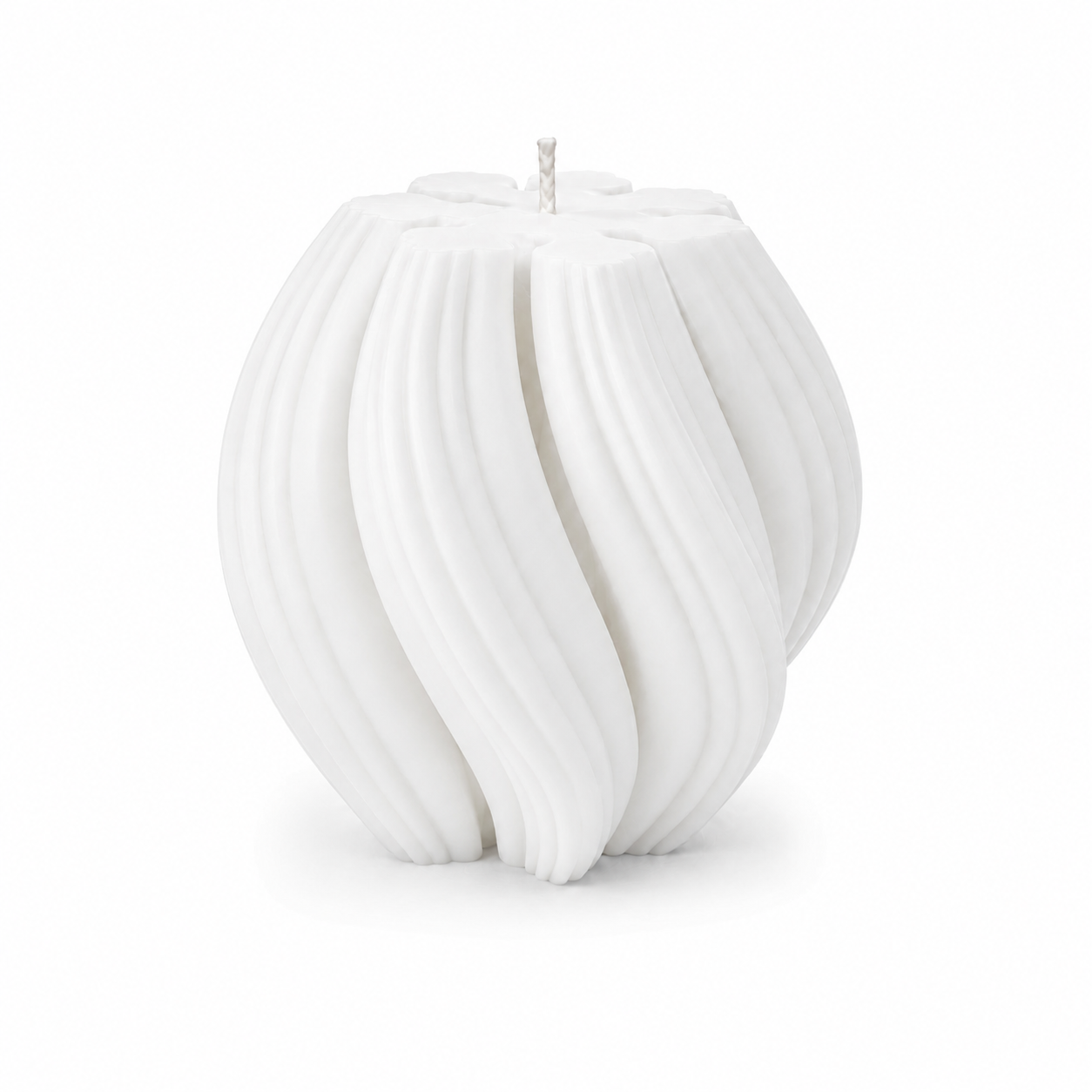 Luxury White Sculptural Decorative Soy Wax Candle