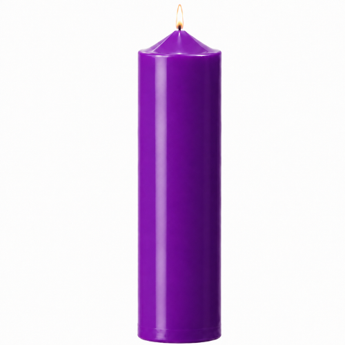 Scented Simple Pure Soywax Pillar Candle - PURPLE