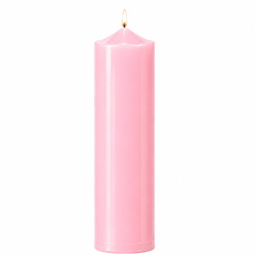 Scented Simple Pure Soywax Pillar Candle - PINK