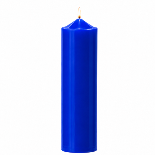 Scented Simple Pure Soywax Pillar Candle - ROYAL BLUE
