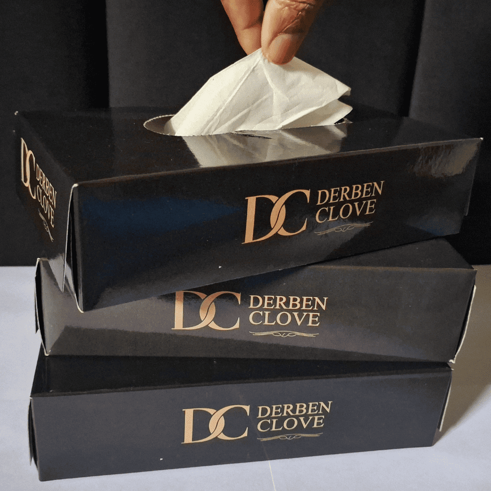 Derben Clove 2 Ply Facial Tissues box of 200 Sheets - Set of 3