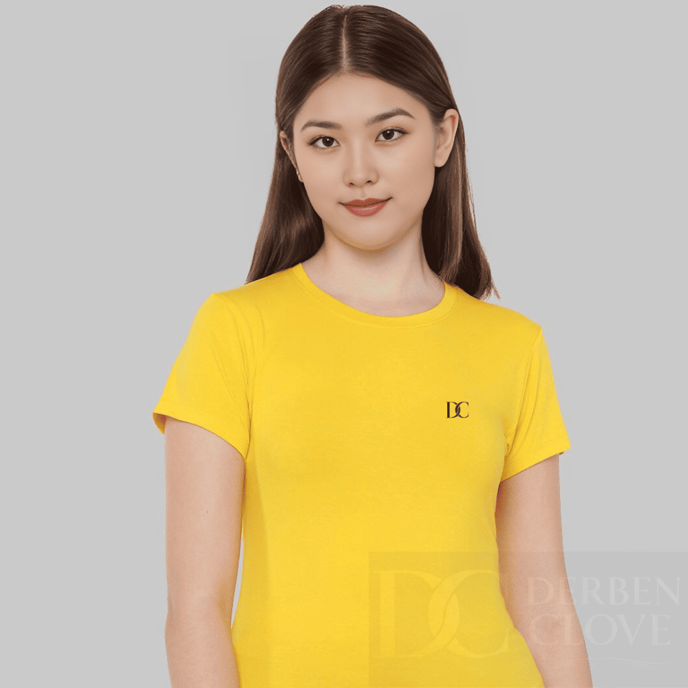 Unisex Branded Initials DC Tees lightweight Breathable TShirt Regular Fit - Yellow