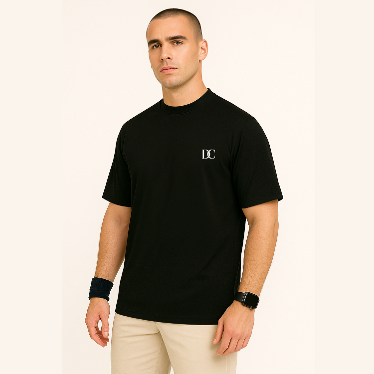 Mens Black Plain Oversized T Shirt – Loose Fit Oversized T Shirt Men