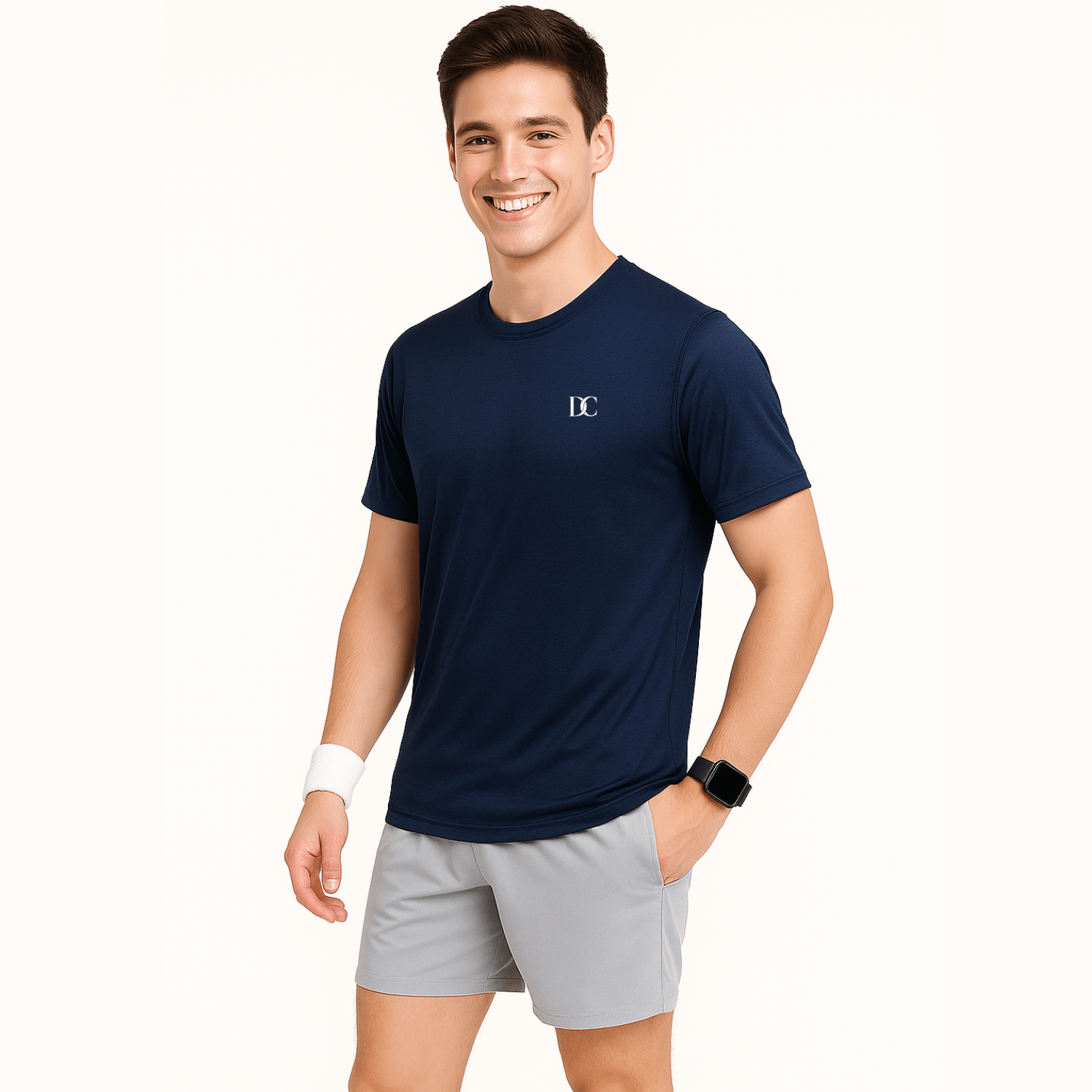 Navy Sport T Shirt Mens | Gym, Running, Football Tee