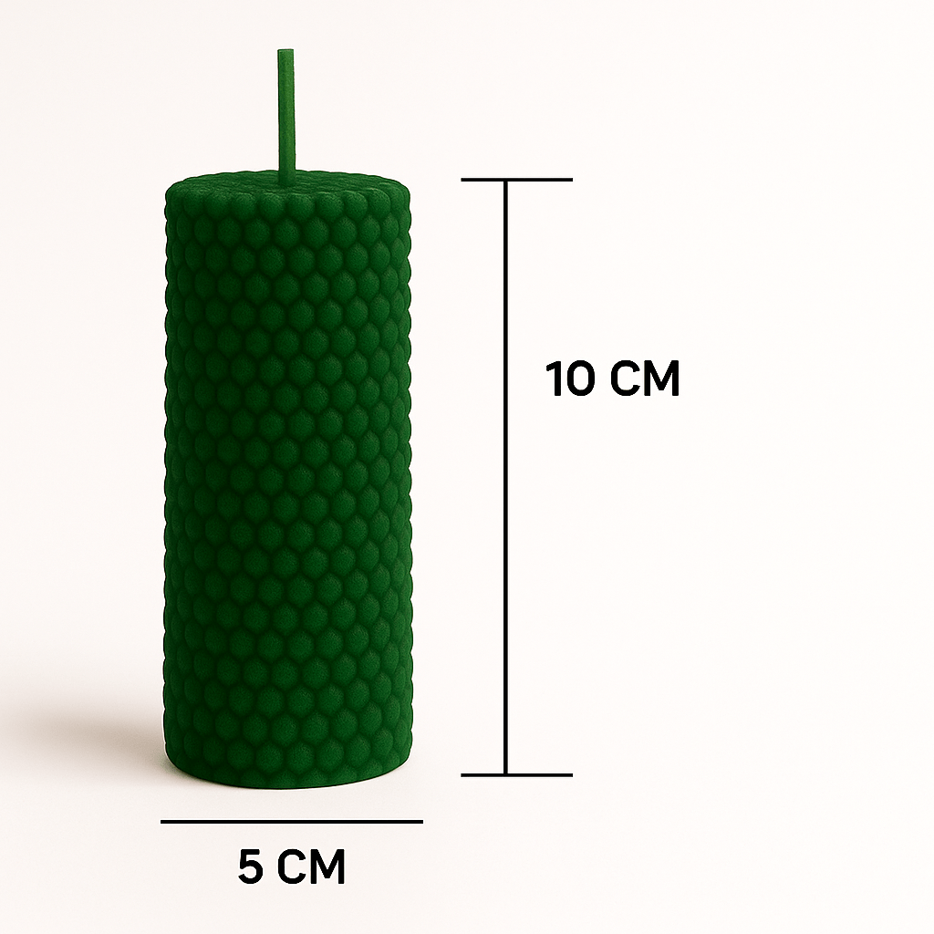 Luxury GREEN Scented Candle Long Bubble Pillar Fancy Candles