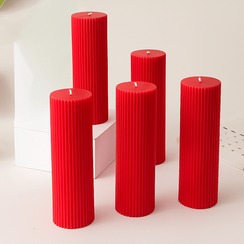 Luxury Red Spiral Pillar Scented Perfume Candle Online