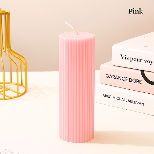 Luxury Spiral Pillar Scented Perfume Candle PINK