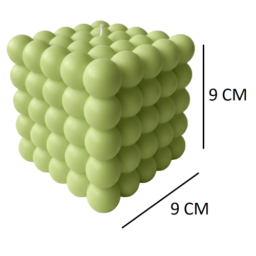 Best Bubbles Cube Scented Candle for Party and Festivals (Green)