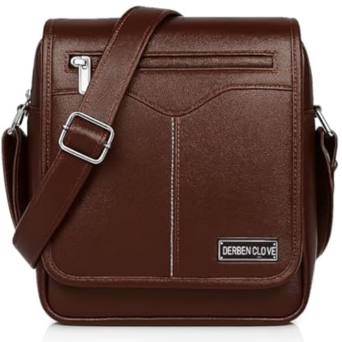 Spacious Leather Travel Messenger Side Sling Shoulder Bag For Men and Women