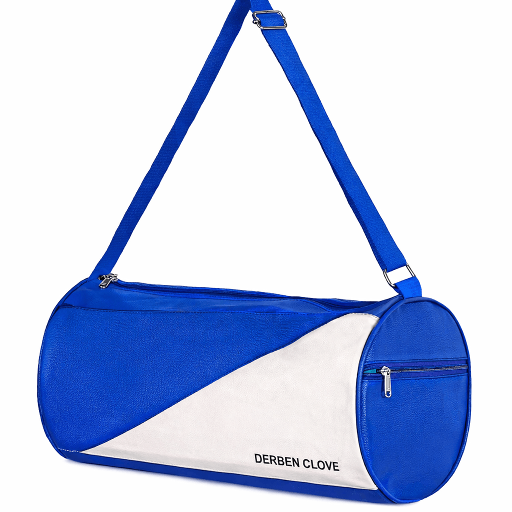 Sports Gym Duffel Bag for Men and Women Blue White
