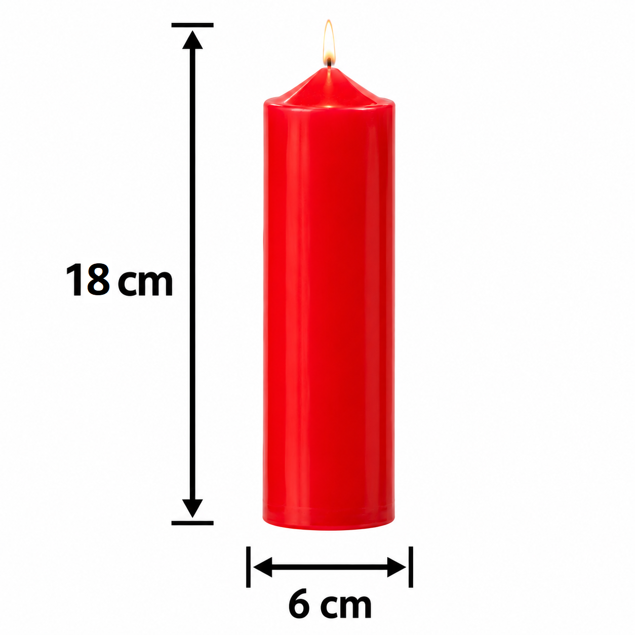 Large Simple Scented Pillar Candle for Party and Decor Red