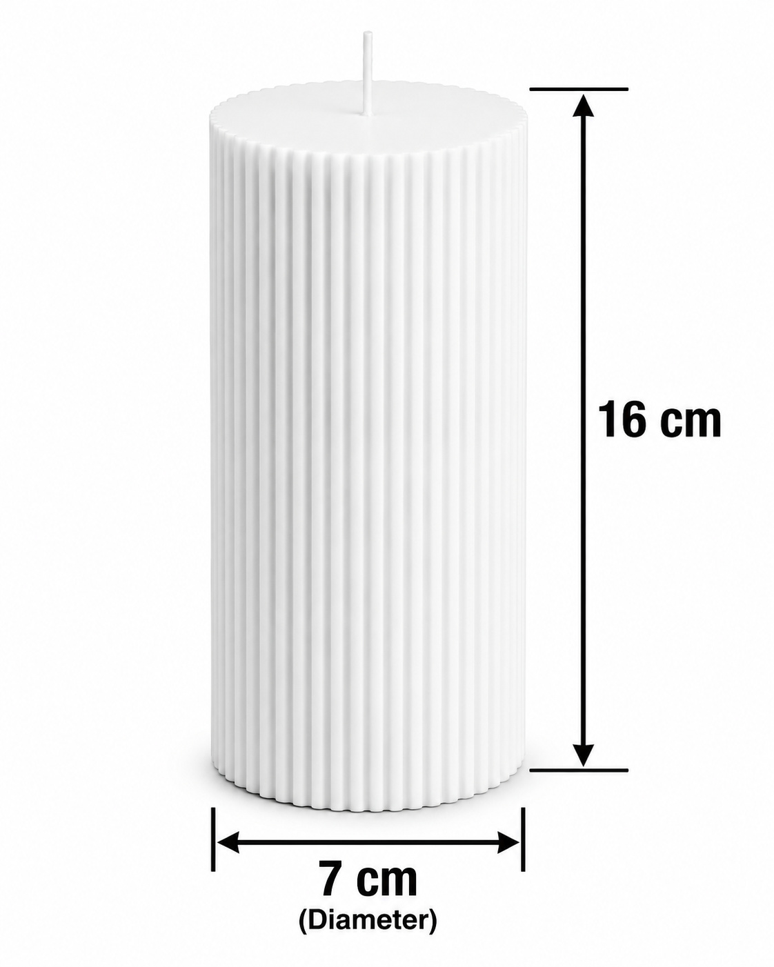 Luxury Spiral Pillar Scented Perfume Candle White