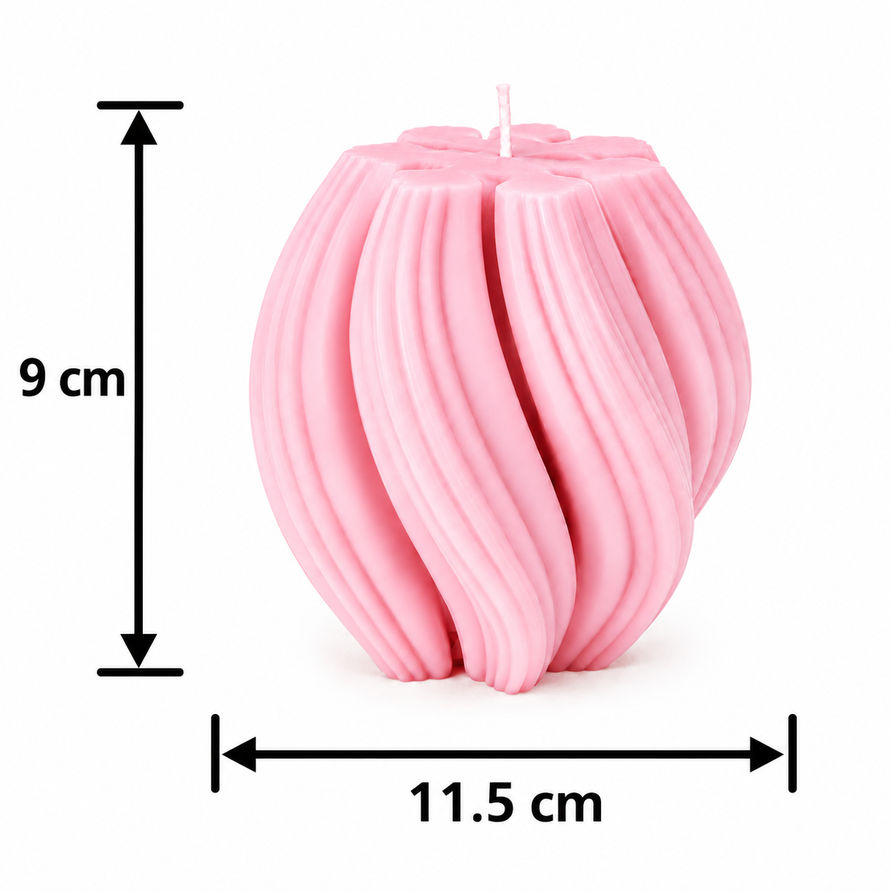 Luxury Pink Sculptural Decorative Soy Wax Candle