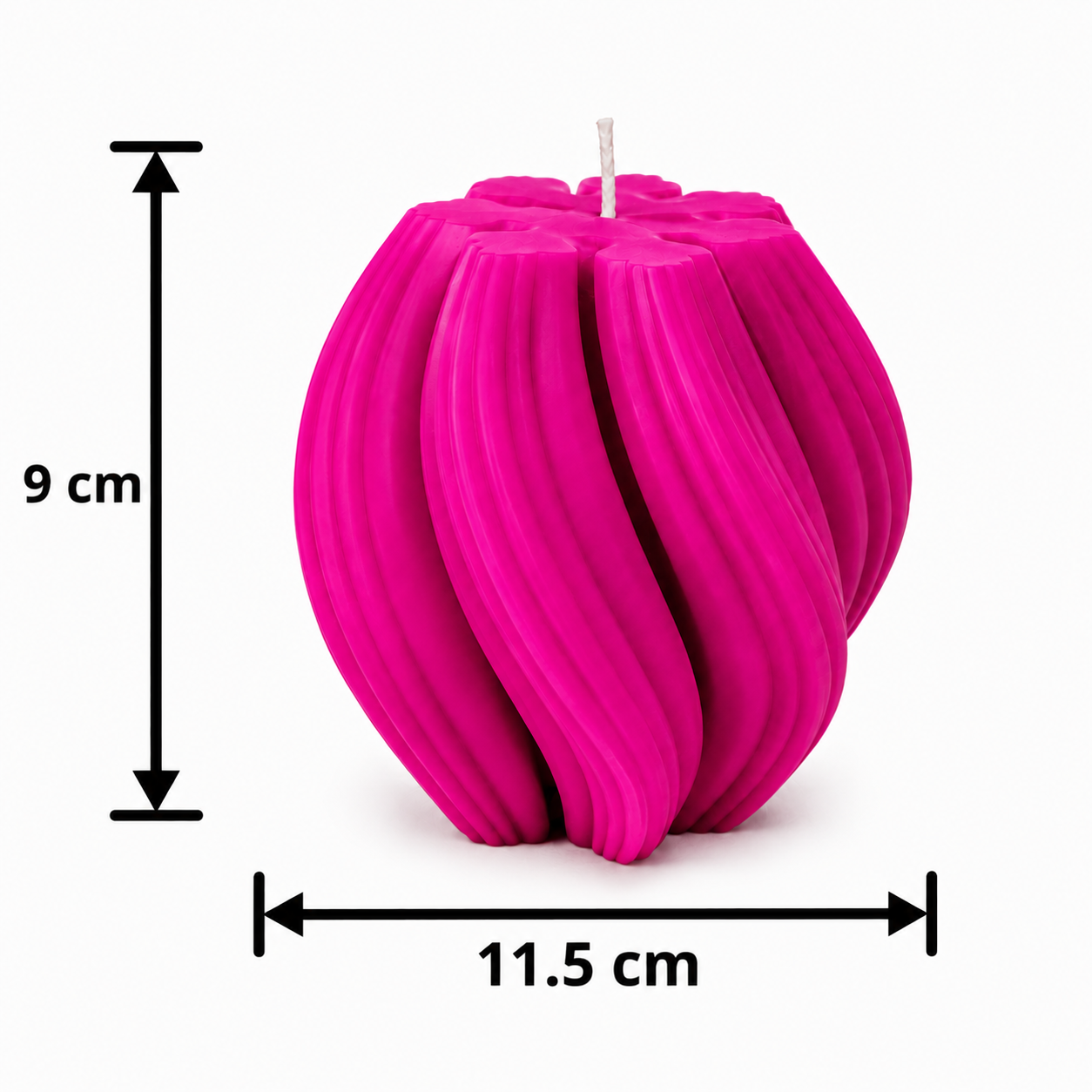 Luxury Magenta Sculptural Decorative Soy Wax Candle
