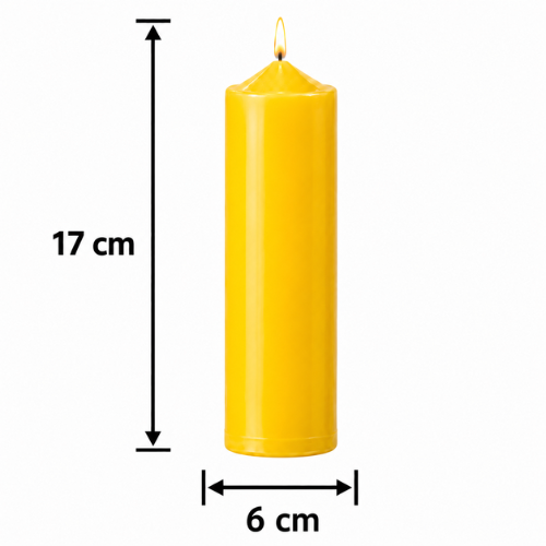 Scented Simple Pure Soywax Pillar Candle - YELLOW