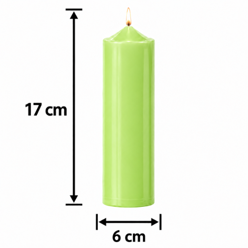 Scented Simple Pure Soywax Pillar Candle - GREEN