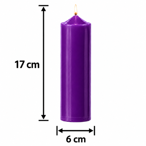 Scented Simple Pure Soywax Pillar Candle - PURPLE