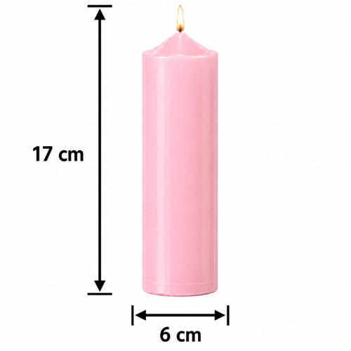 Scented Simple Pure Soywax Pillar Candle - PINK