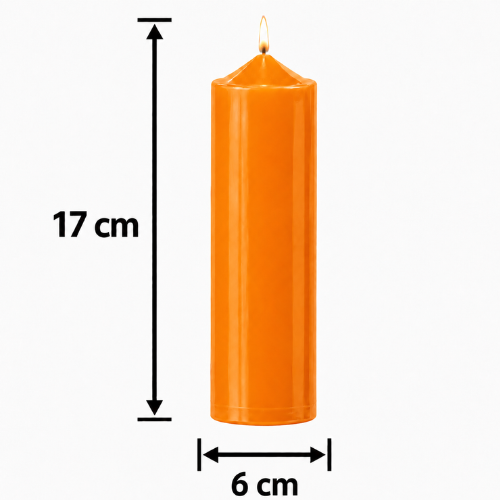 Scented Simple Pure Soywax Pillar Candle - ORANGE