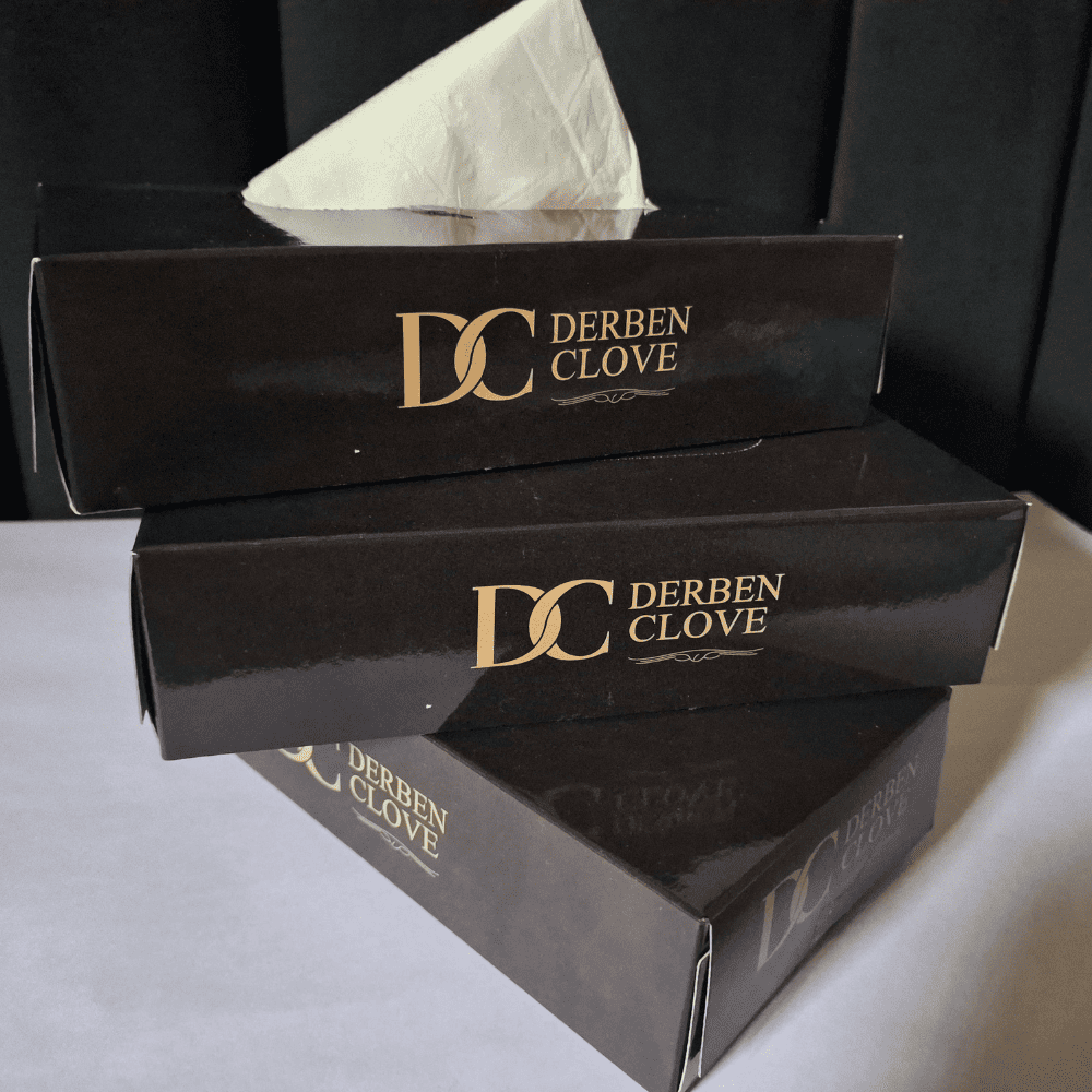 Derben Clove 2 Ply Facial Tissues box of 200 Sheets - Set of 3