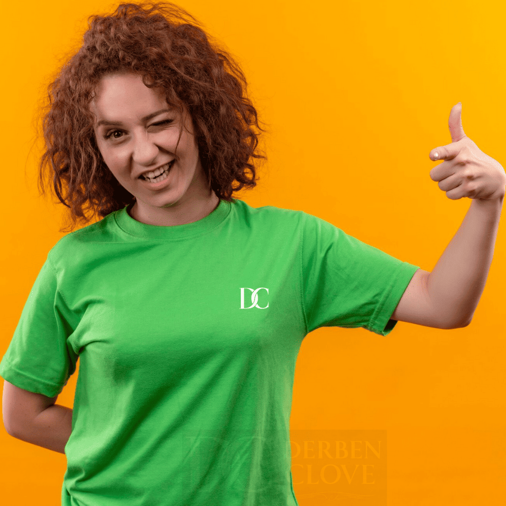 Unisex Branded Initials DC Tees lightweight Breathable TShirt Regular Fit - Green