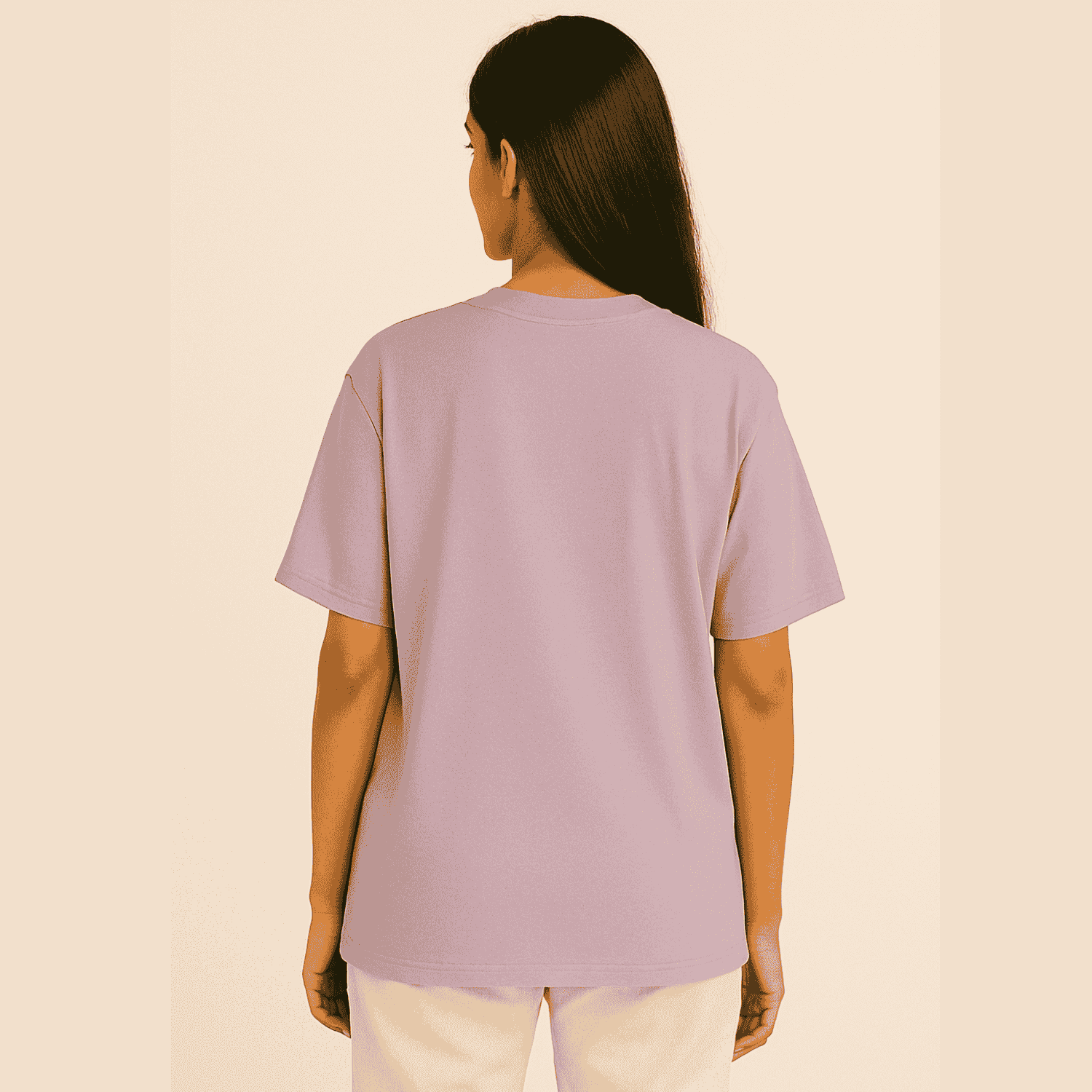 Lavender Cotton Oversized T Shirt Women | Loose Baggy Plain Tees