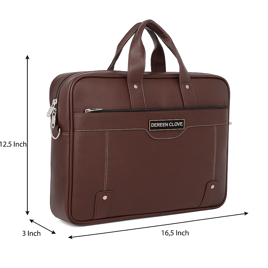 Classy Leather Laptop Briefcase Office Messenger Bag for men and women