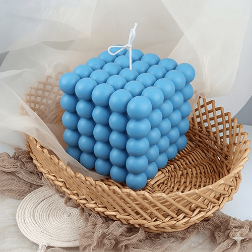 Best Bubbles Cube Scented Candle for Party and Festivals (Blue)