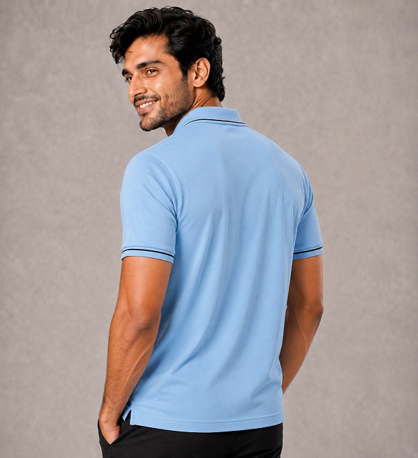 Sky Blue Polo Collar T Shirt for Men – Best Formal T Shirts Style