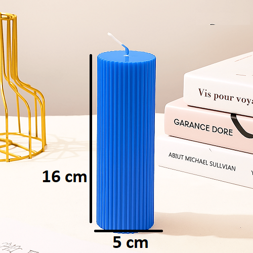 Luxury Spiral Pillar Scented Perfume Candle BLUE