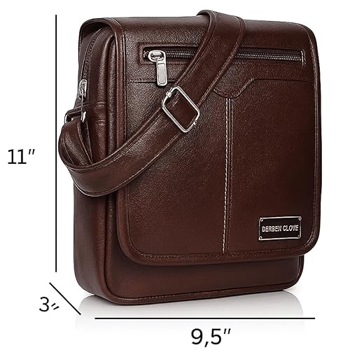 Spacious Leather Travel Messenger Side Sling Shoulder Bag For Men and Women