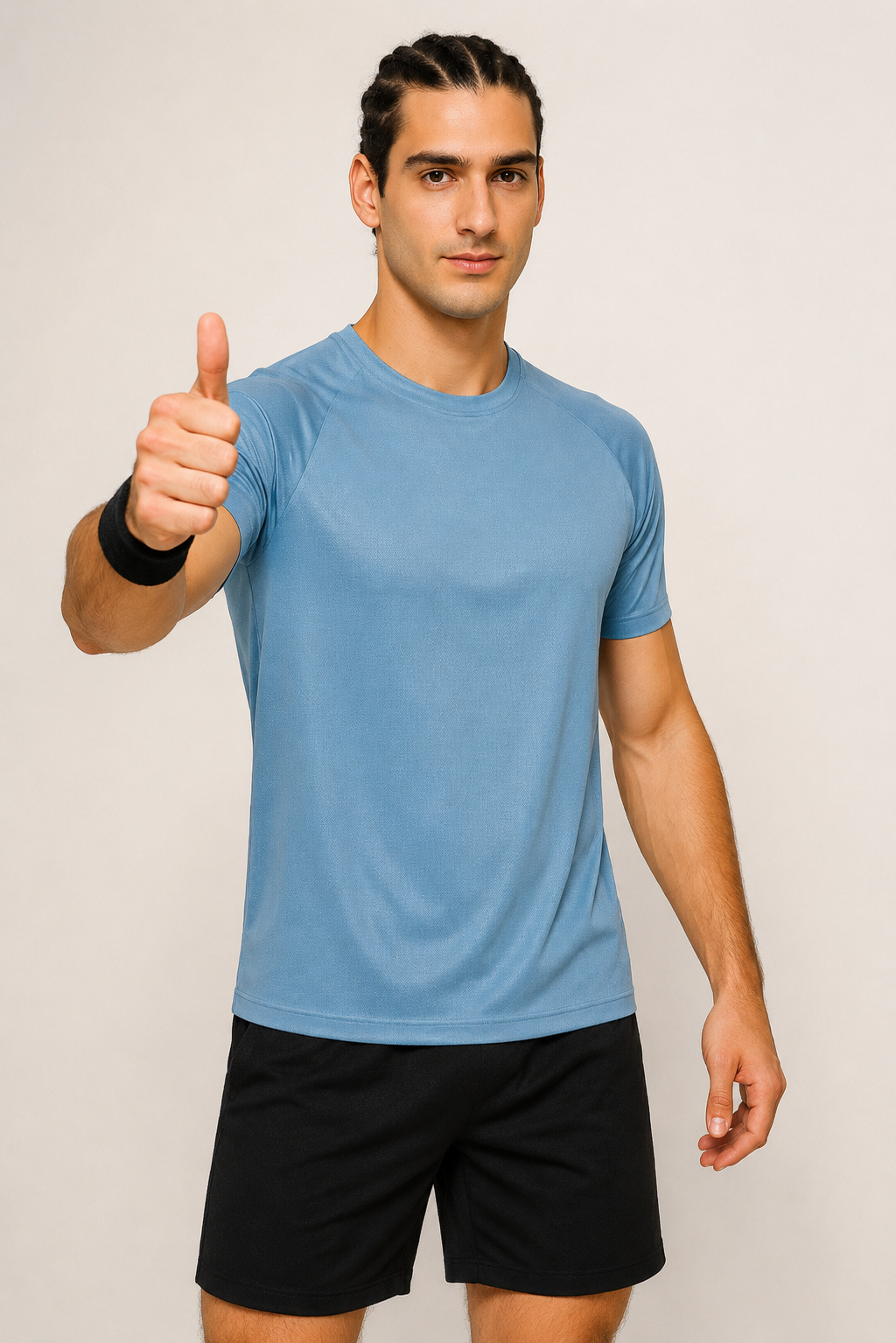 Sky Blue Sport T Shirt for Men Gym, Running, Football Wear