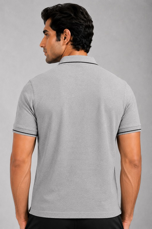 Formal Tipping Polo Neck T shirt - Stylish Collar T Shirt Formal