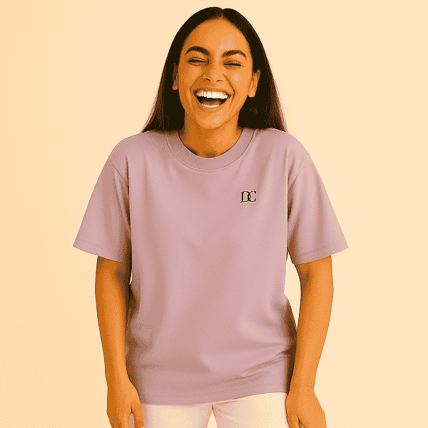 Lavender Cotton Oversized T Shirt Women | Loose Baggy Plain Tees