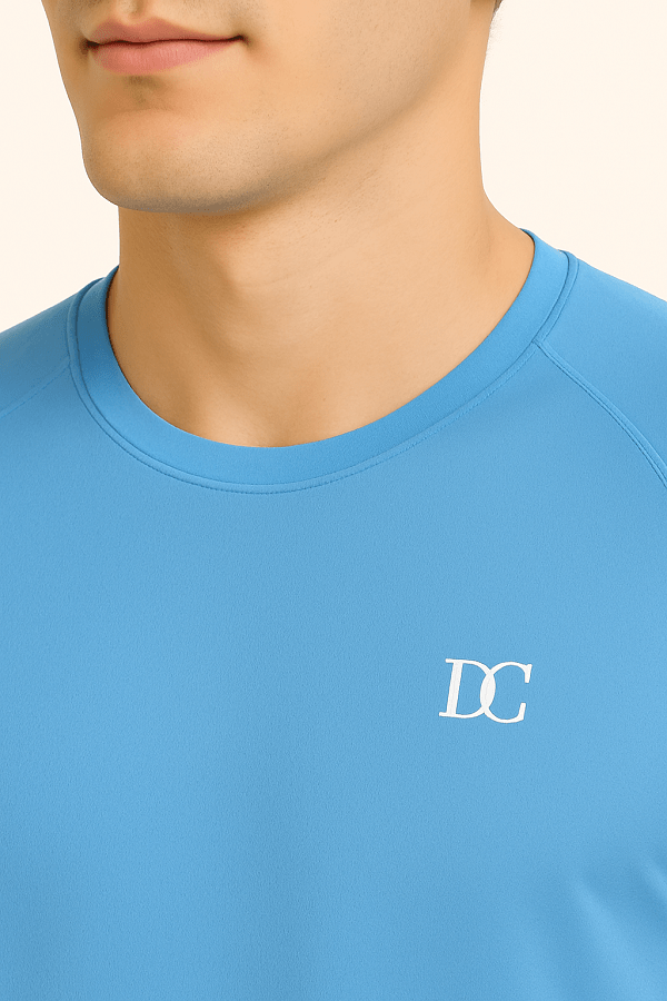 Sky Blue Sport T Shirt for Men Gym, Running, Football Wear