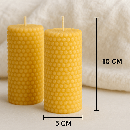 Luxury Yellow Scented Candle Long Bubble Pillar Fancy Candles